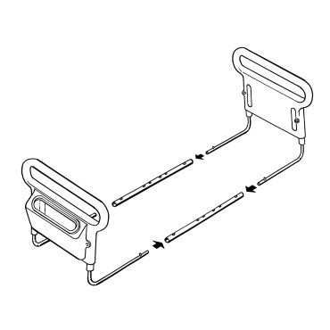 Barra bilateral para cama com bolso porta objetos